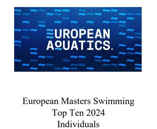 European Masters Swimming TOP TEN 2024